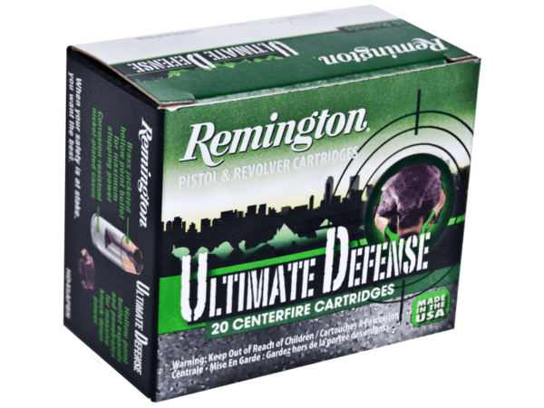 Remington Ammunition Case HD9MMBN Ultimate Defense Full Size Handgun 9mm Luger 124 GR Brass Jacketed Hollow Point - 500 Round Case - Rem #28935